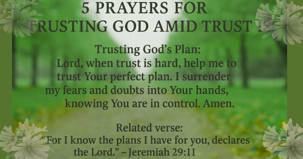 5 Prayers for Trusting God Amid Trust Issues