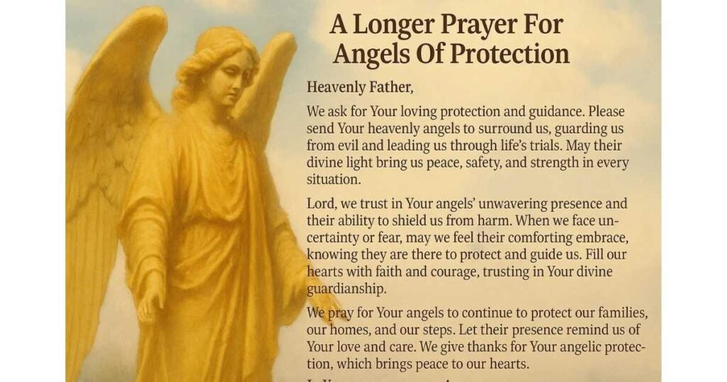 A Longer Prayer For Angels Of Protection
