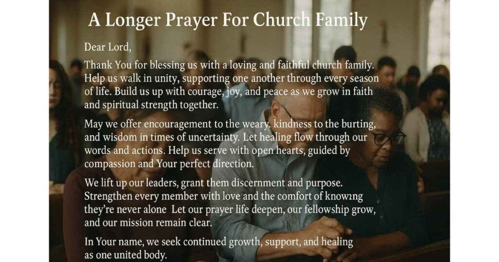 A Longer Prayer For Church Family