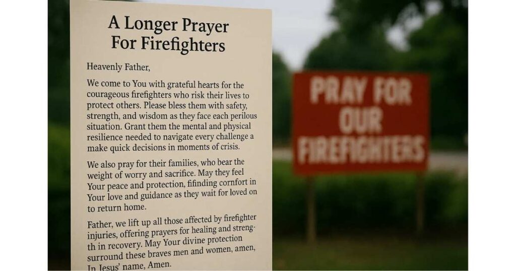 A Longer Prayer For Firefighters
