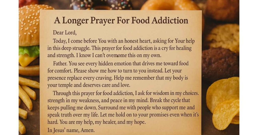 A Longer Prayer For Food Addiction