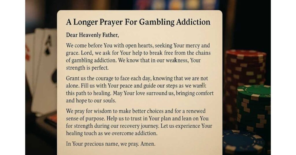 A Longer Prayer For Gambling Addiction