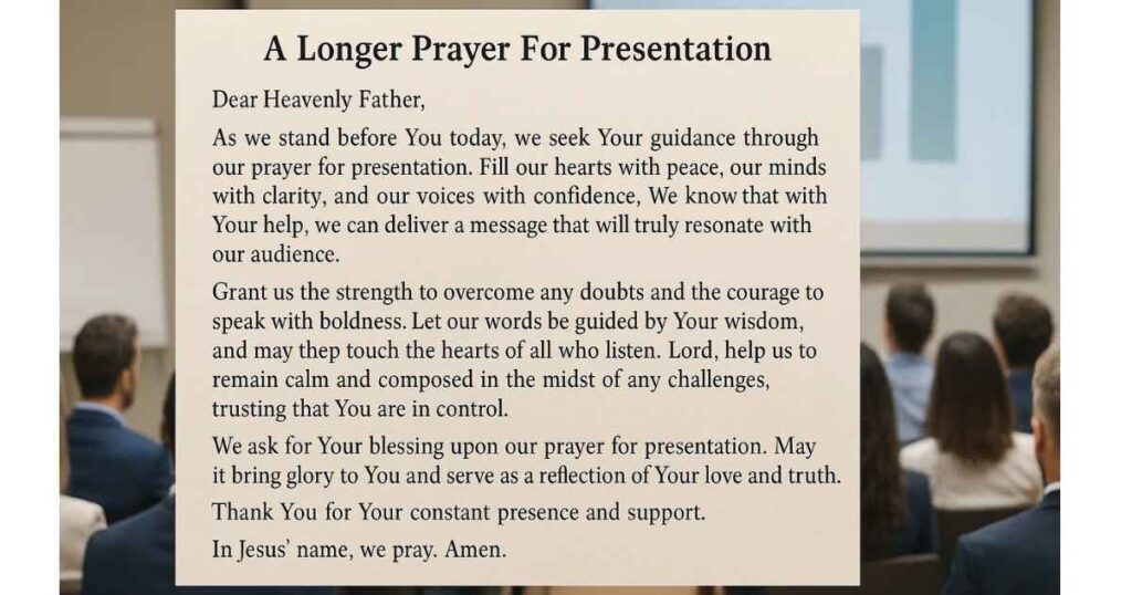A Longer Prayer For Presentation