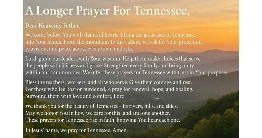 A Longer Prayer For Tennessee