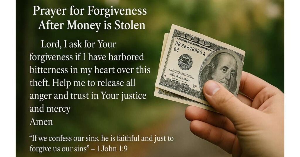 Prayer for Forgiveness After Money is Stolen