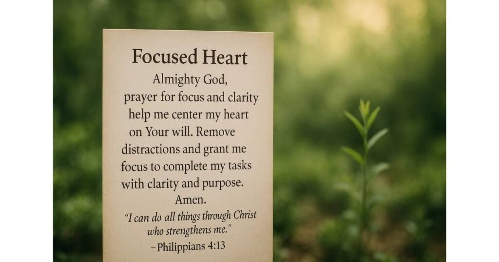 Prayers for Focus and Inner Peace