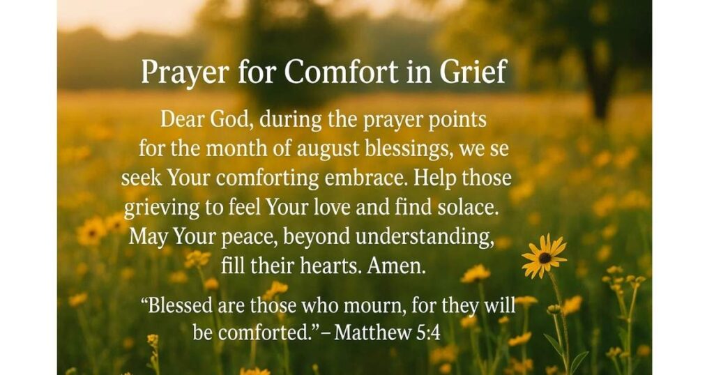 Prayers for Healing and Comfort in the Month of August