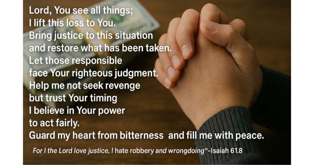 Prayers for Justice in Cases of Stolen Money and Prayer For Stolen Money To Be Returned