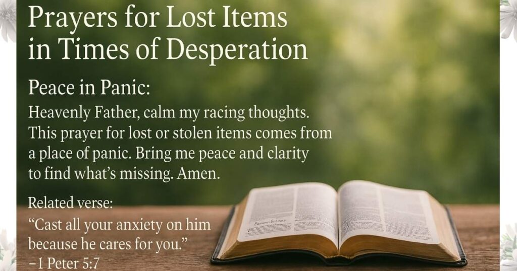 Best Prayer for Lost or stolen Items in Times of Desperation