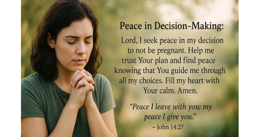 Prayers for Peace To Not Be Pregnant