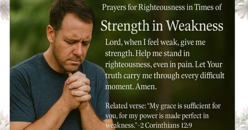 Prayers for Righteousness in Times of Struggle