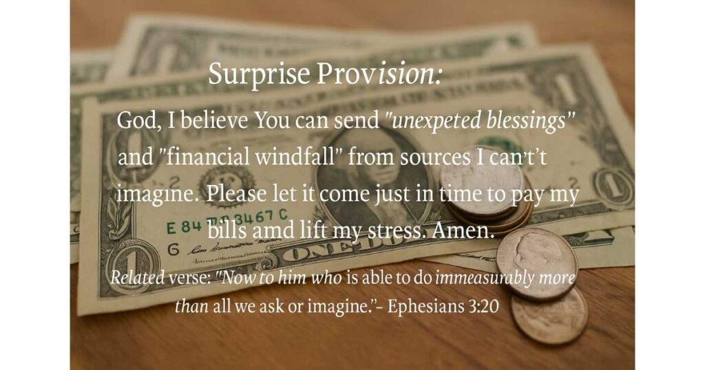 Prayers for Unexpected Money to Pay Bills