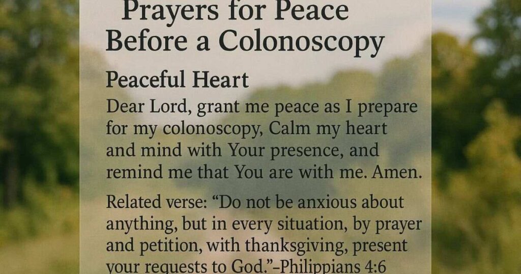 colonoscopy Prayer