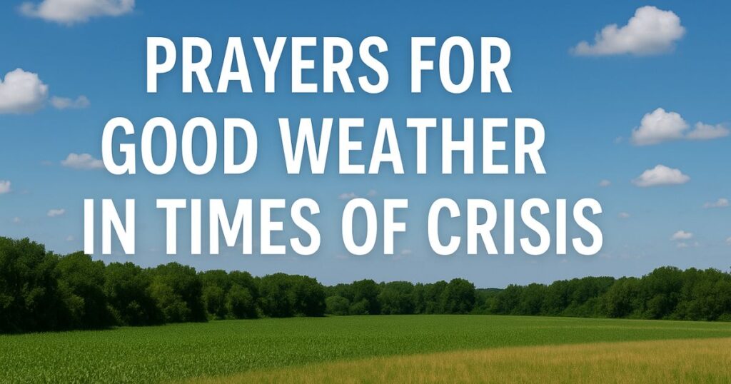 Good Weather in Times of Crisis