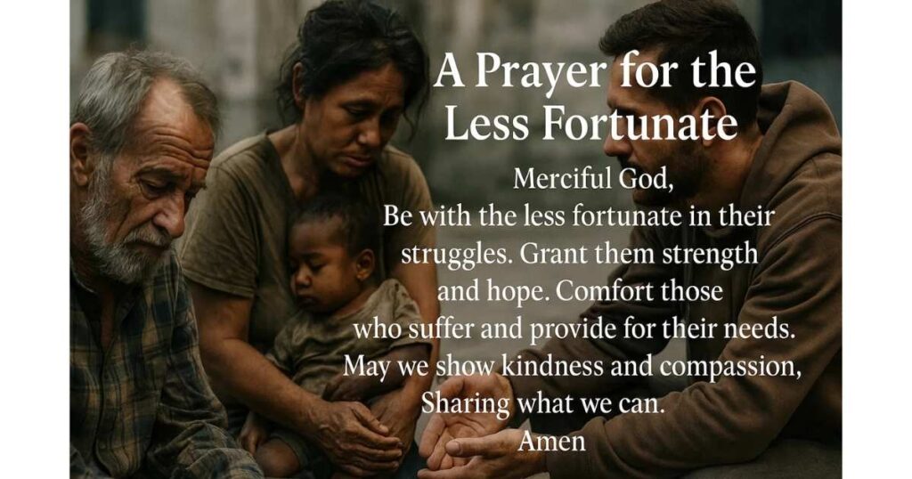 A Prayer for the Less Fortunate