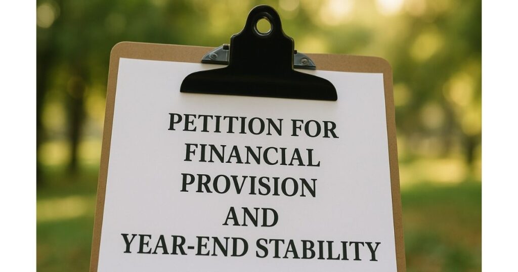 Petition for Financial Provision and Year-End Stability 