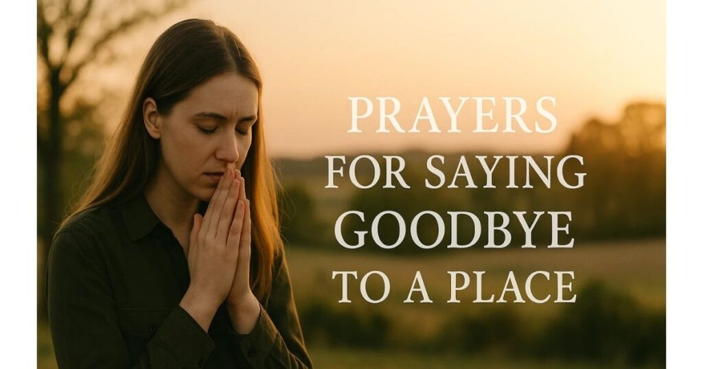 Prayers for Saying Goodbye to a Place